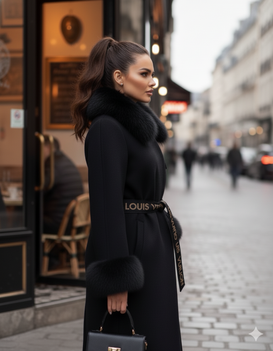- Fur-Lined Cashmere (Black)