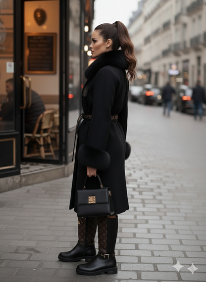 - Fur-Lined Cashmere (Black)