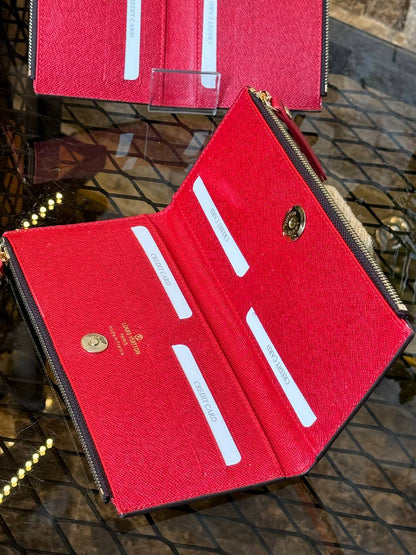 L Leather Adele Wallet (Red)