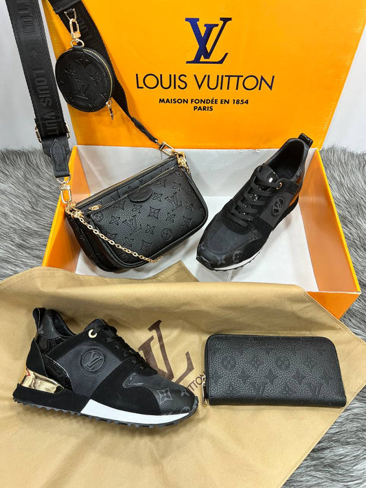 L Bag and Shoes and Wallet Set