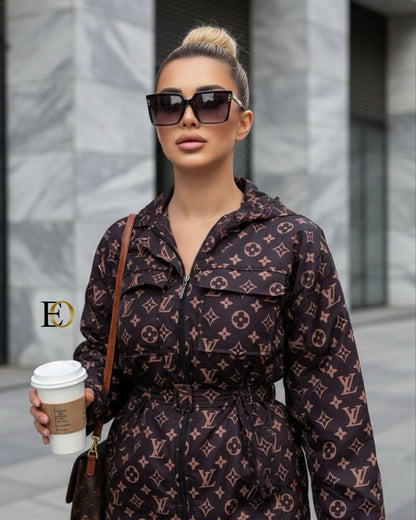 -  Hooded Trench Coat