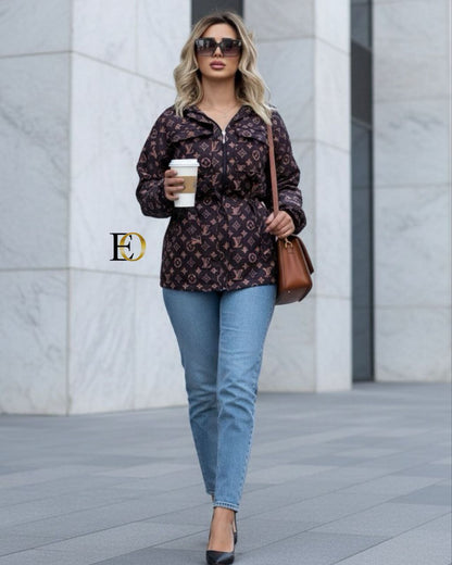 -  Hooded Trench Coat