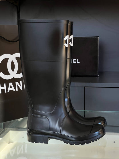 Rain Leather Boots