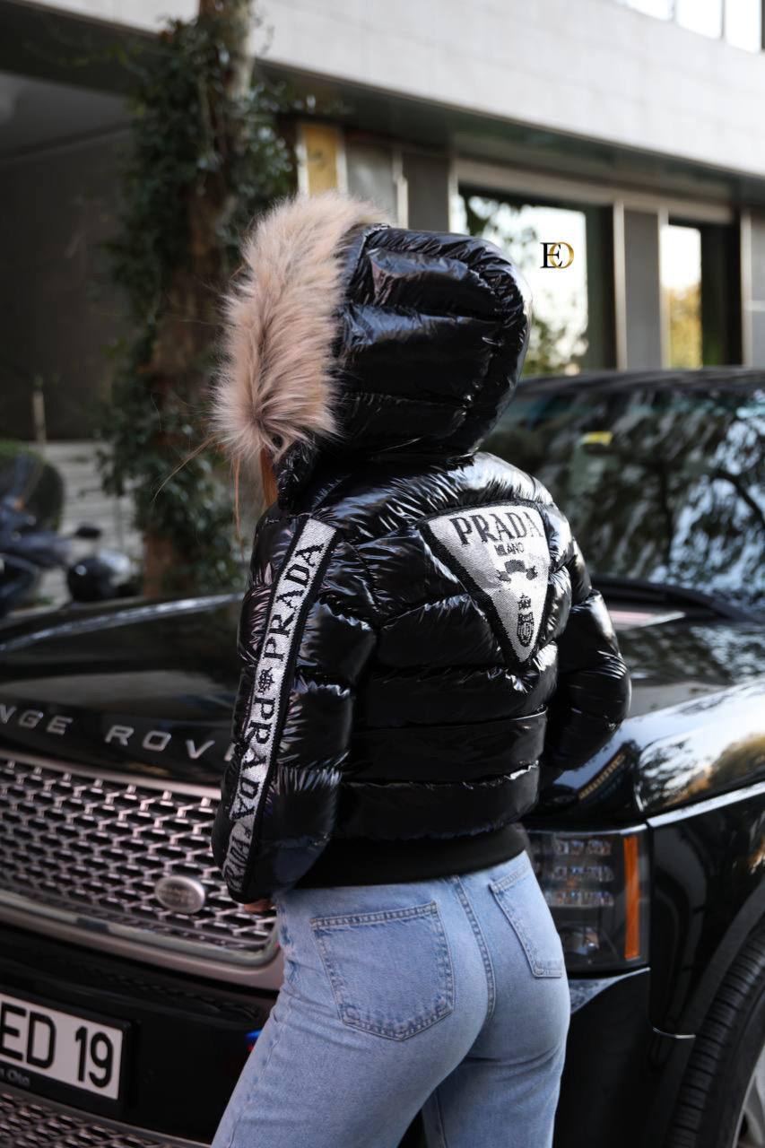 Quilted Stone-Studded Jacket