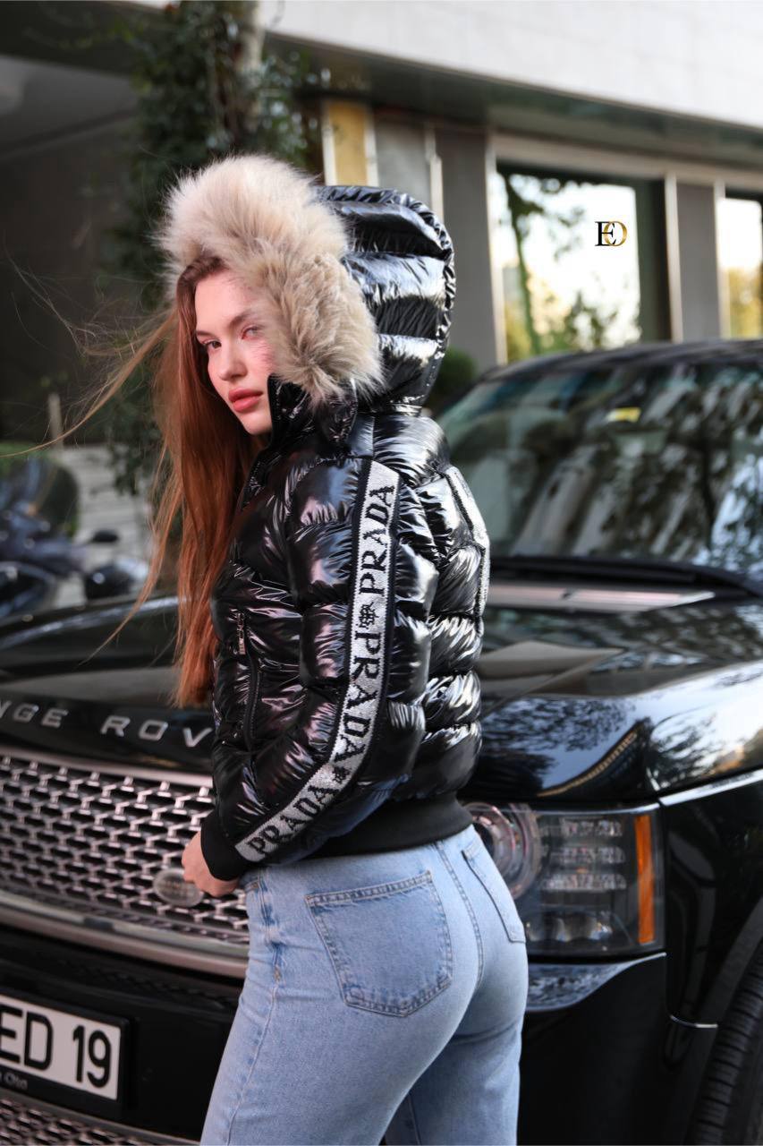 Quilted Stone-Studded Jacket