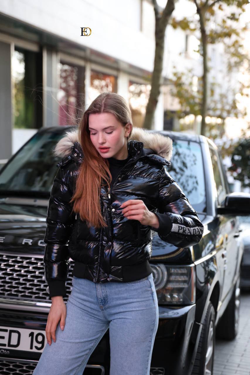 Quilted Stone-Studded Jacket