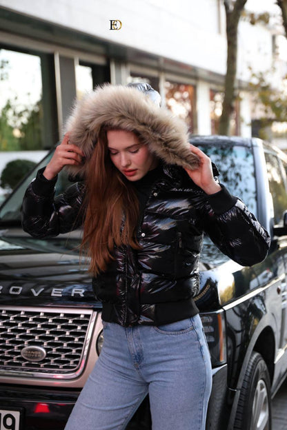 Quilted Stone-Studded Jacket