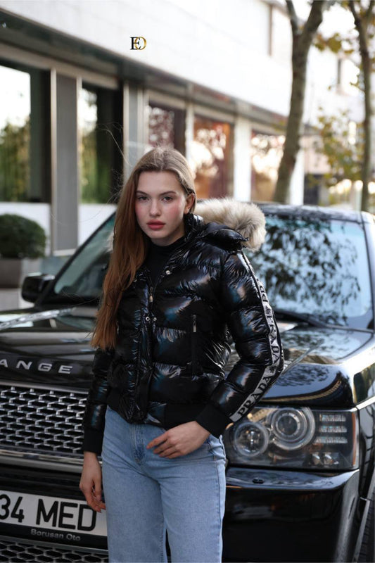 Quilted Stone-Studded Jacket