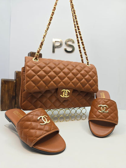 CH Bag and Slipper (Brown)